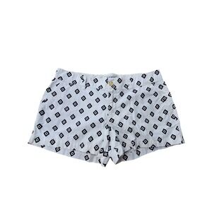 Old Navy Womens White Black Geometric Diamond Cotton Chino Shorts Size 8